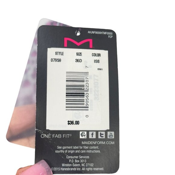 Maidenform Womens Love The Lift T-Shirt Bra Size 36D Pink & White Comfy Casual - Picture 4 of 11